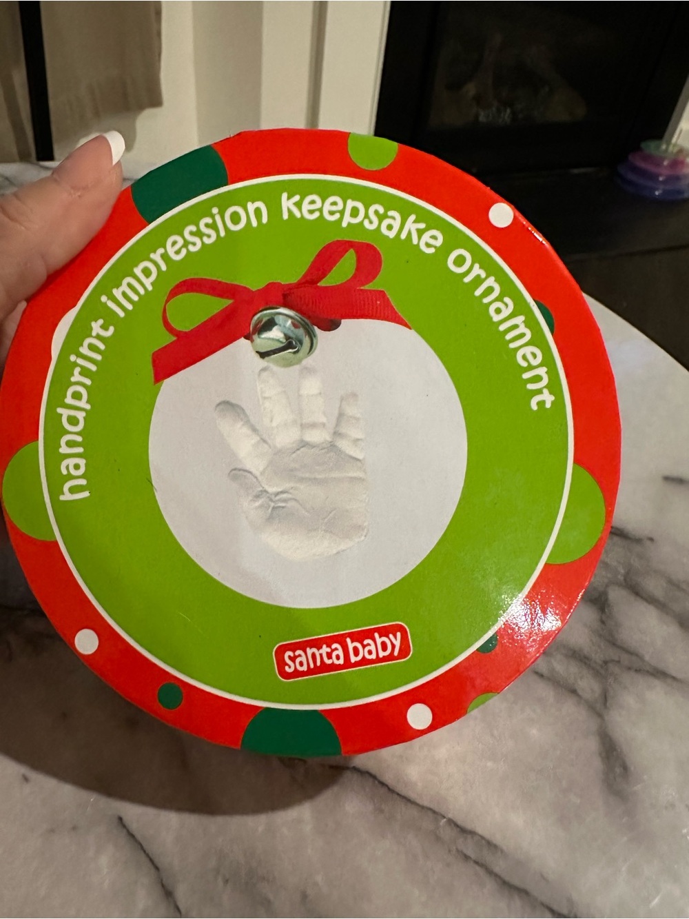Handprint Keepsake Ornament - Red & Green
